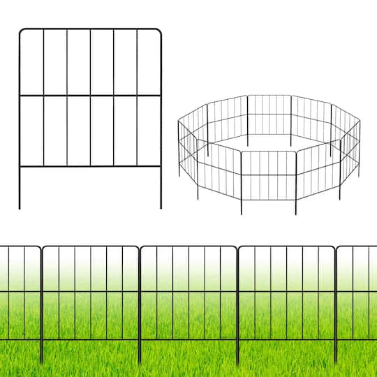 NEX 47ft. Black Square-Shaped Garden Fence